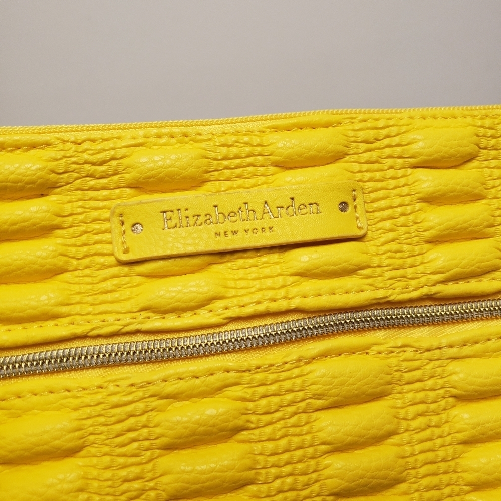 Elizabeth Arden Yellow Cosmetic Zippered Makeup Bag - Picture 3 of 6